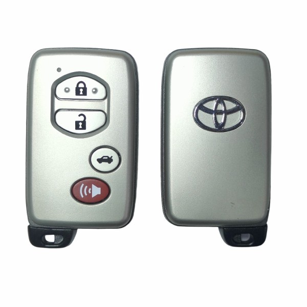 10 buah/kotak Toyota Smart Key Cover 3+1 Buttons Sedan Silver(With logo)