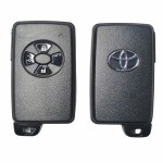 10 buah/kotak Toyota smart key shell 3 Buttons Black(With logo)