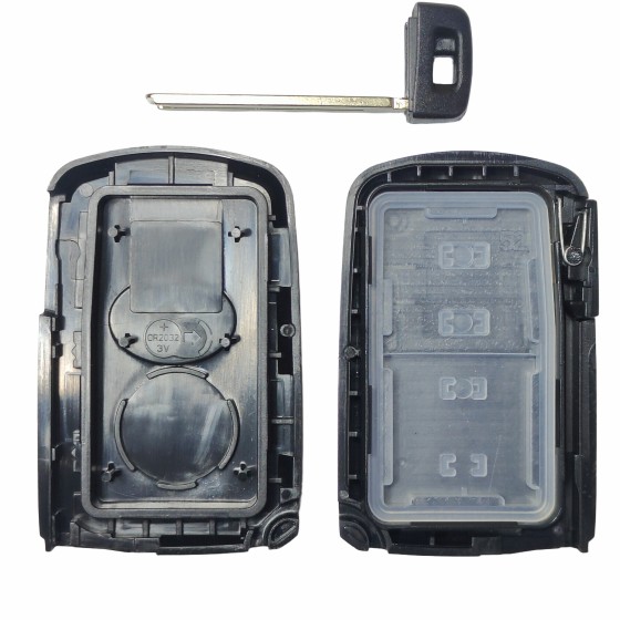 10 buah/kotak Toyota smart key shell 3+1 Buttons SUV Black suv(With logo)