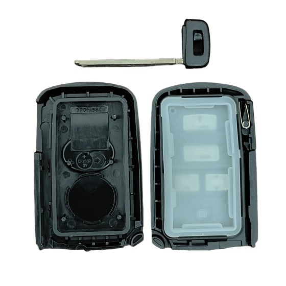 10 buah/kotak Toyota smart key shell 4 Buttons Black(use aftermareket pcb)(With logo)