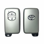 10 buah/kotak Toyota Smart Key Cover 2 Buttons Silver(With logo)