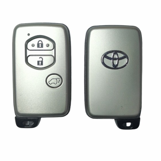 10 buah/kotak Toyota Smart Key Cover 3 Buttons SUV Silver(With logo)