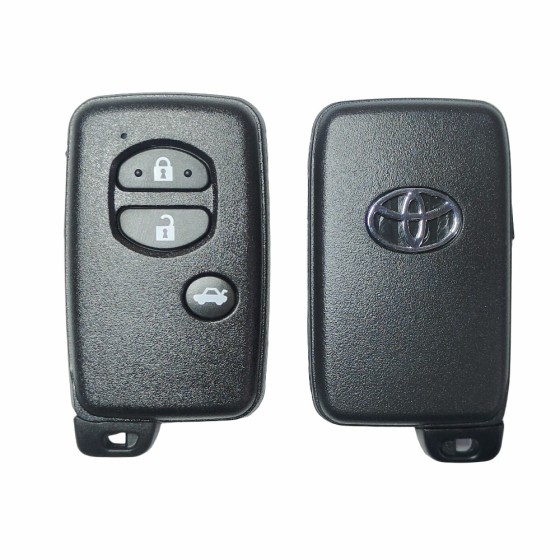 10 buah/kotak Toyota Smart Key Cover 3 Buttons Sedan Black(With logo)