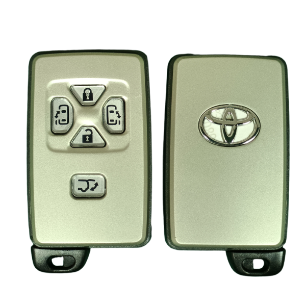 10 buah/kotak Toyota smart key shell 5 Buttons Silver(With logo)