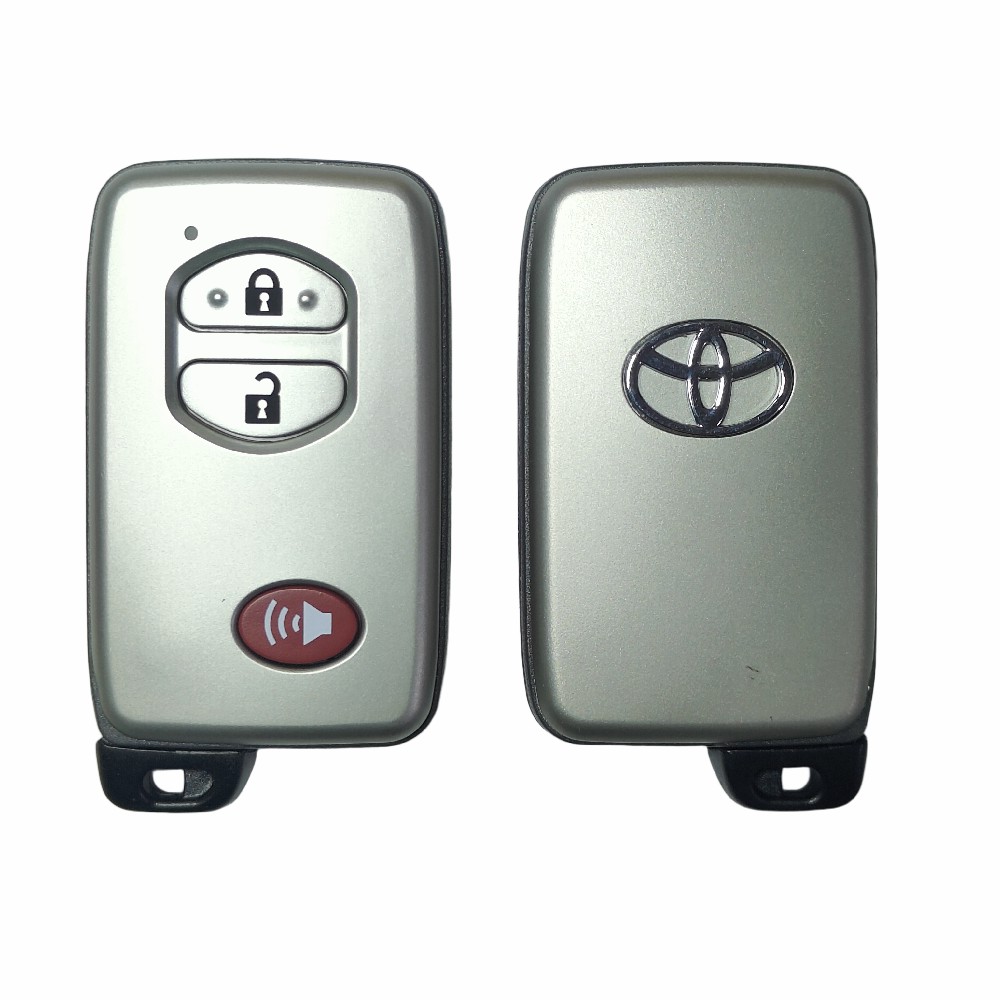 Toyota Smart Key Cover 2+1 Buttons Silver 