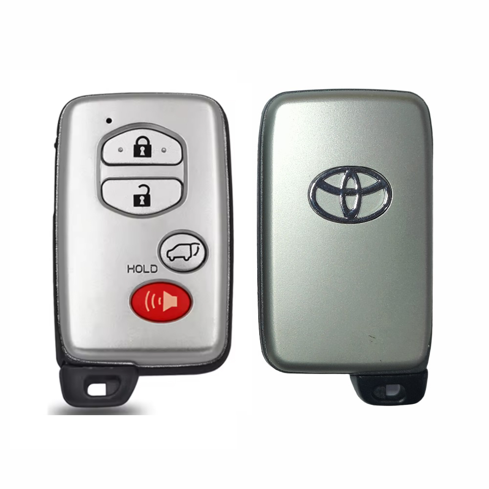 Toyota Smart Key Cover 3+1 Buttons Silver （SUV）